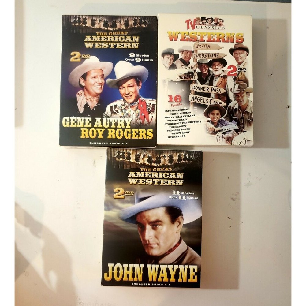 CLASSIC WESTERN MOVIES DVD Sets + CLASSIC WESTERN TV SHOWS JOHN WAYNE